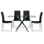 Darron 5-Piece Dining Set - Black