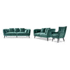 Maja Sofa, Loveseat and Accent Chair Set - Teal