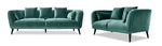 Maja Sofa and Loveseat Set - Teal