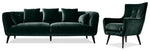 Maja Sofa and Accent Chair Set - Green