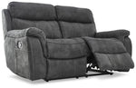 Morrow II Reclining Sofa, Loveseat and Glider Recliner Set - Grey