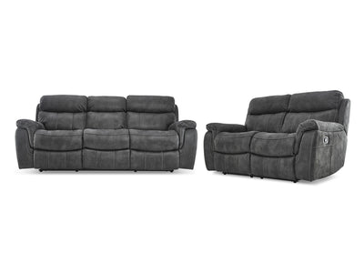 Morrow II Reclining Sofa and Loveseat Set - Grey