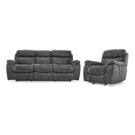 Morrow II Reclining Sofa and Glider Recliner Set - Grey