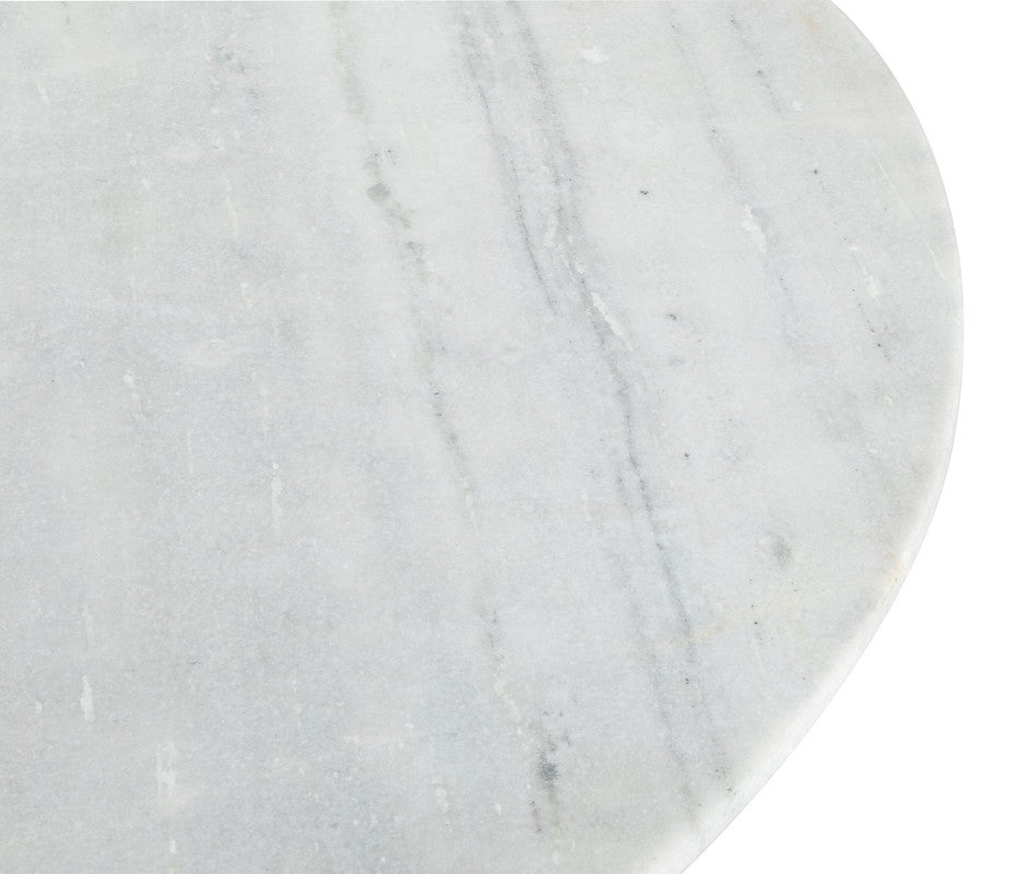 Butik Marble Round Dining Table - White/Gold
