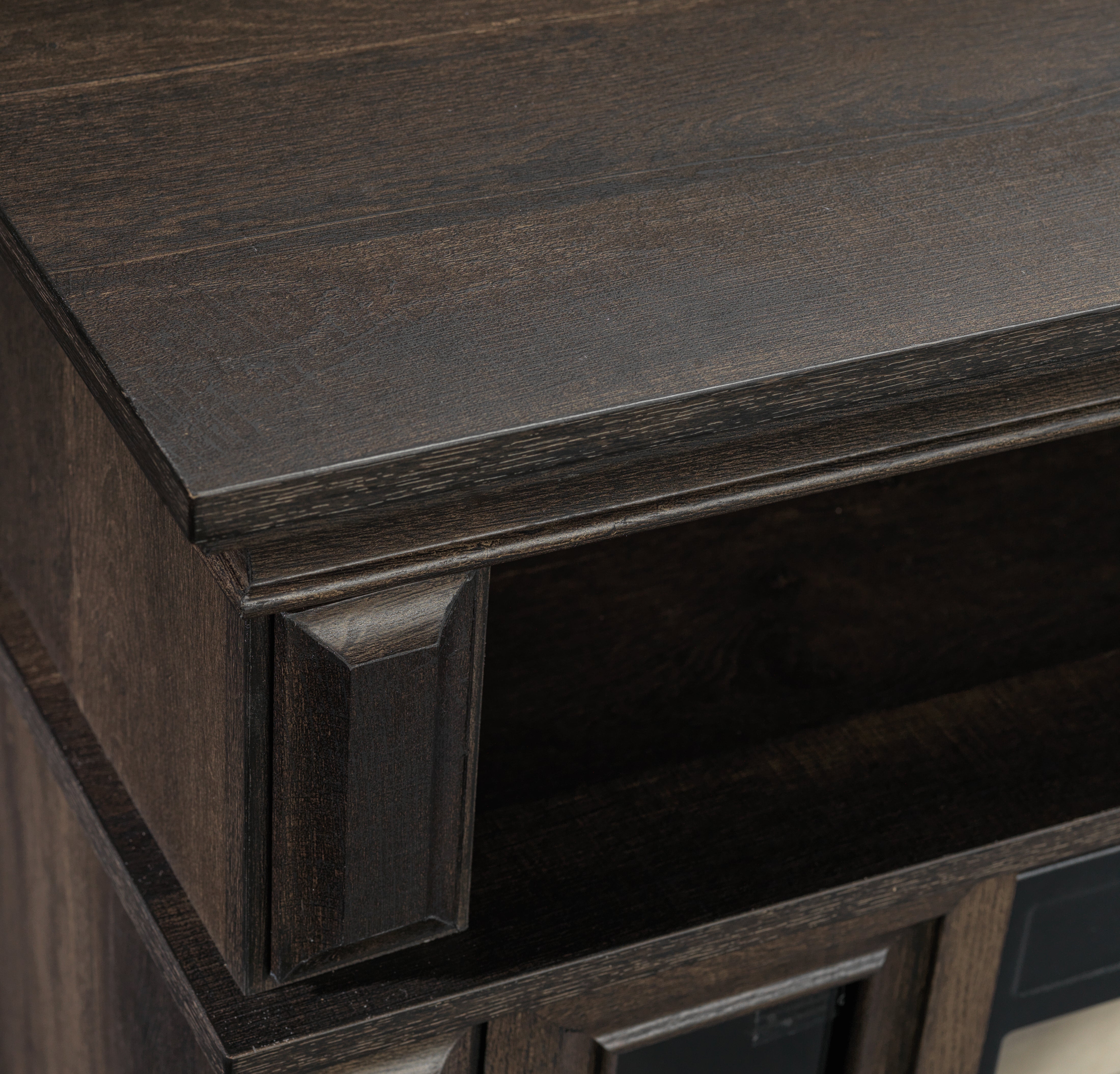 Samuel Fireplace TV Stand - Beige Brown Oak