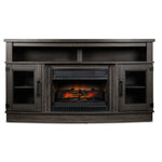 Jacob Fireplace TV Stand - Chocolate Oak