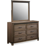 Rossco 6 Drawer Dresser - Rustic Oak