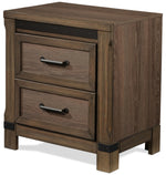 Rossco 6-Piece King Storage Bedroom Set - Rustic Oak