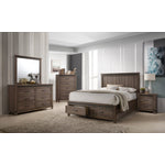 Rossco 6-Piece Queen Storage Bedroom Set - Rustic Oak