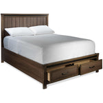 Rossco 3-Piece Queen Storage Bed - Rustic Oak