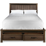 Rossco 3-Piece Queen Storage Bed - Rustic Oak