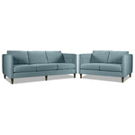Amelia Sofa and Loveseat Set - Turquoise