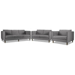 Amelia Sofa, Loveseat and Chair Set - Charcoal