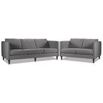 Amelia Sofa and Loveseat Set - Charcoal