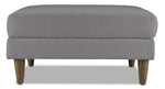 Amelia Ottoman and a Half - Charcoal