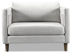 Amelia 2 Pc. Living Room Package w/ Chair and a Half - Light Grey