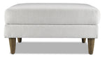 Amelia Ottoman and a Half - Light Grey