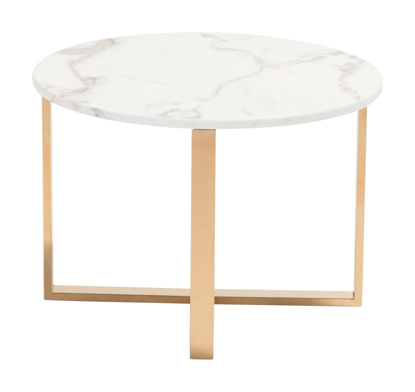Nezahual - II End Table - Stone/Gold