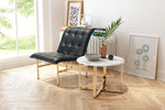 Nezahual - II End Table - Stone/Gold