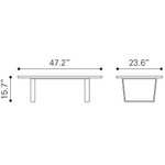Nezahual Coffee Table - Stone/Stainless Steel