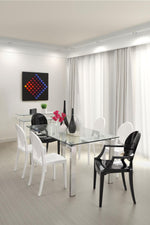 Hidal 59" Glass Dining Table