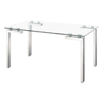 Hidal 59" Glass Dining Table