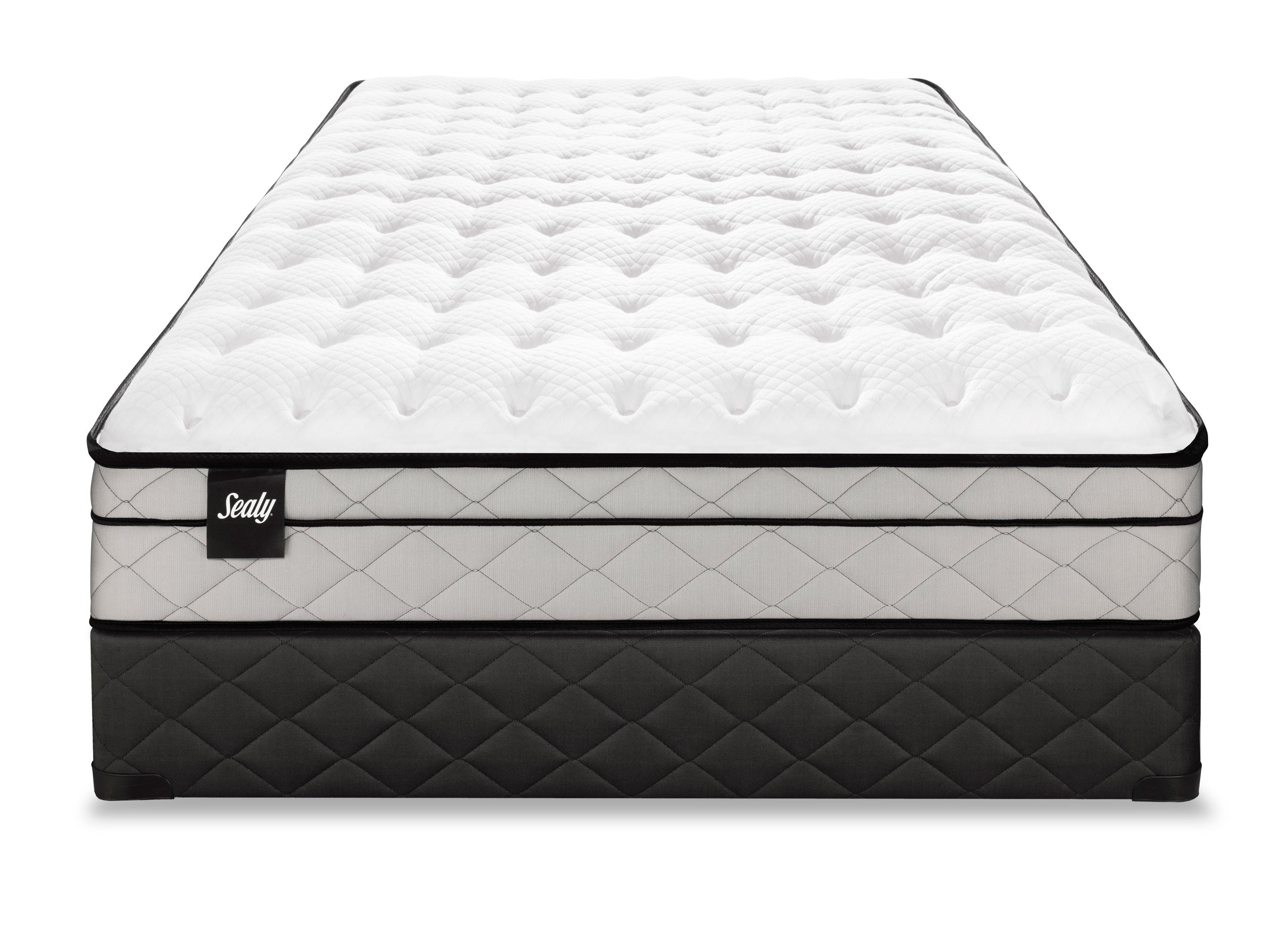 Sealy Shimmery Cushion Firm Queen Mattress and Boxspring Set