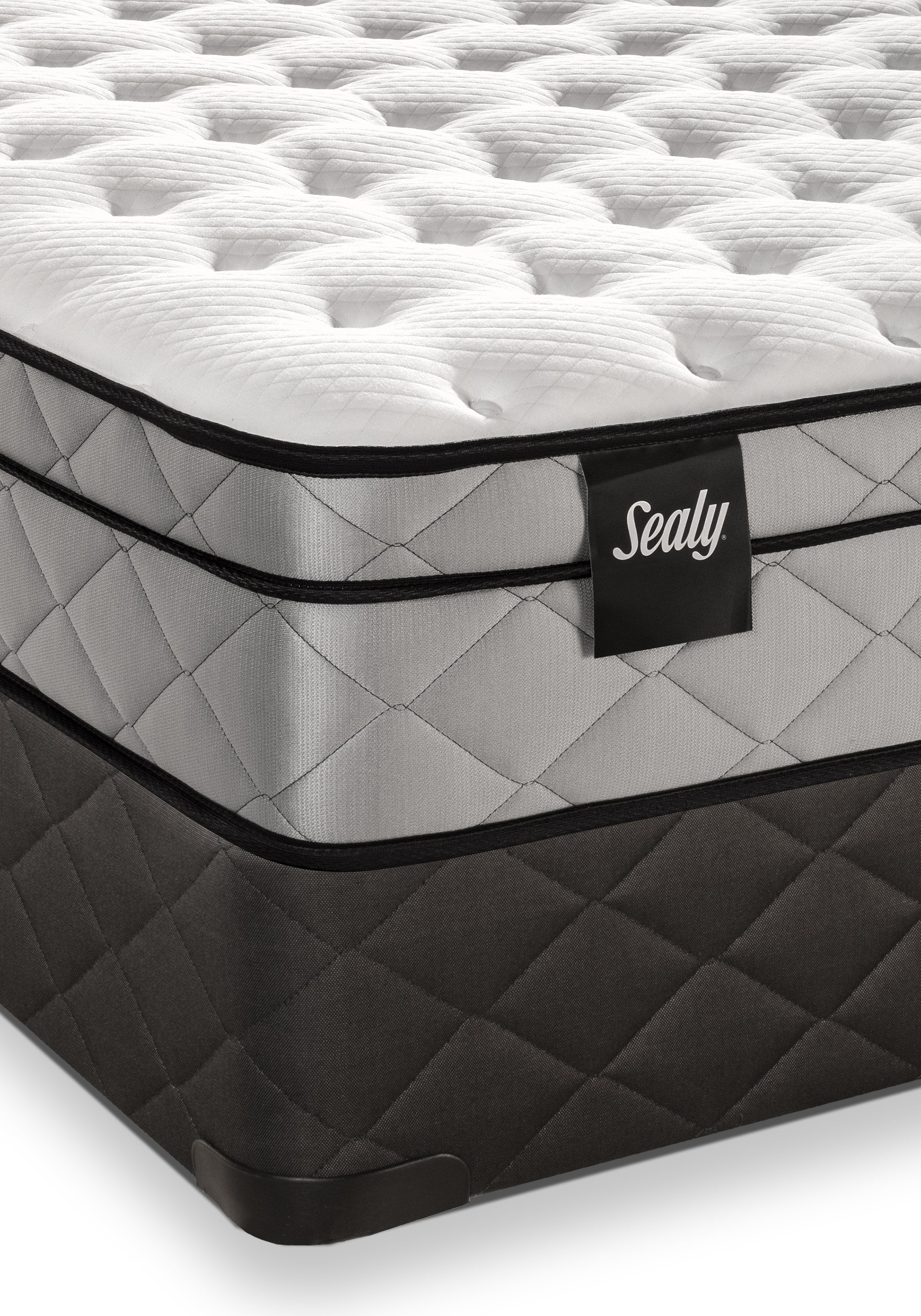 Sealy Shimmery Cushion Firm Queen Mattress and Boxspring Set