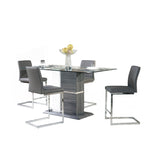 Atlas II 5-Piece Counter Height Dining Set - Grey, White