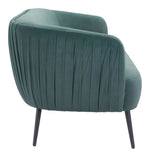 Zurri Modern Pleated Accent Chair - Bottle Green