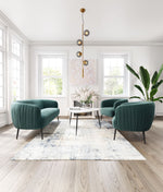 Zurri Modern Pleated Accent Chair - Bottle Green