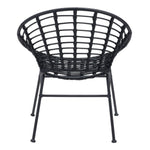 Kalyna Outdoor Papasan Dining Chair - Black - Set of 2