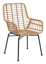 Erwood Outdoor Dining Arm Chair - Natural/Black - Set of 2