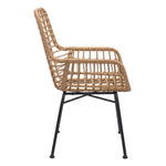 Erwood Outdoor Dining Arm Chair - Natural/Black - Set of 2