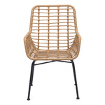Erwood Outdoor Dining Arm Chair - Natural/Black - Set of 2