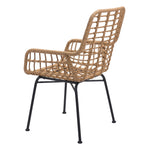 Erwood Outdoor Dining Arm Chair - Natural/Black - Set of 2