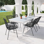 Erwood Outdoor Dining Arm Chair - Black - Set of 2