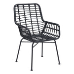 Erwood Outdoor Dining Arm Chair - Black - Set of 2