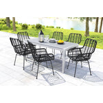 Erwood Outdoor Dining Arm Chair - Black - Set of 2