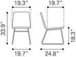 Joussard Outdoor Dining Chair - Set of 2 - Natural/Black
