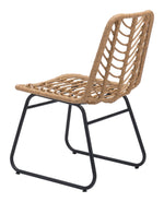Joussard Outdoor Dining Chair - Set of 2 - Natural/Black