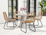 Joussard Outdoor Dining Chair - Set of 2 - Natural/Black