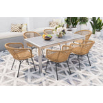 Wellwyn Outdoor Dining Arm Chair - Natural/Black - Set of 2