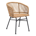 Wellwyn Outdoor Dining Arm Chair - Natural/Black - Set of 2