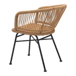 Wellwyn Outdoor Dining Arm Chair - Natural/Black - Set of 2