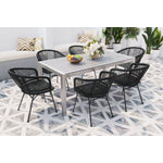 Wellwyn Outdoor Dining Arm Chair - Black - Set of 2