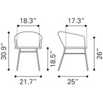 Wellwyn Outdoor Dining Arm Chair - Black - Set of 2