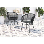 Wellwyn Outdoor Dining Arm Chair - Black - Set of 2