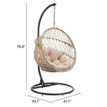 Kemnay Outdoor Hanging Chair - Natural/Black