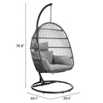 Belbutte Outdoor Hanging Chair - Grey/Black